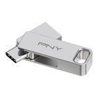 PNY DUO LINK unità flash USB 128 GB USB Type-A / USB Type-C 3.2 Gen 1 (3.1 Gen 1) Acciaio inox