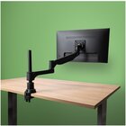 R-GO TOOLS Braccio per monitor R-Go Caparo, braccio per monitor singolo regolabile con molla a gas, portata 3-9 kg, nero