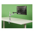 R-GO TOOLS Braccio per monitor R-Go Zepher, braccio per monitor singolo regolabile, capacità di carico fino a 8 kg, nero