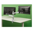 R-GO TOOLS Braccio per monitor R-Go Zepher, braccio regolabile per doppio monitor, capacità di carico fino a 8 kg, nero