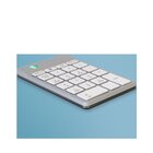 R-GO TOOLS R-Go Numpad Break, tastiera numerica ergonomica con software di pausa, Bluetooth, bianco