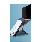 R-GO TOOLS Supporto per laptop R-Go Riser Document, supporto ergonomico, pieghevole e regolabile con portadocumenti, nero