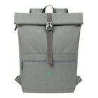 RIVACASE Gremio zaino City backpack Grigio Poliestere, Polietilene tereftalato riciclato (rPET)