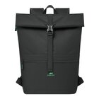 RIVACASE Gremio zaino City backpack Nero Poliestere, Polietilene tereftalato riciclato (rPET)