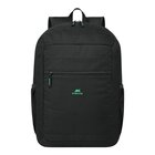 RIVACASE Gremio zaino City backpack Nero Poliestere, Polietilene tereftalato riciclato (rPET)