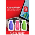 SanDisk Cruzer Blade 16GB unità flash USB USB tipo A 2.0 Blu, Verde, Rosa