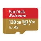 SanDisk Micro SD Extreme per Action Camera e Droni 128GB XC + adattatore SD (A2, V30, U3, UHS I, C10 - 160MB/s lettura, 90MB/s scrittura)
