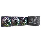Seasonic MagFlow ARGB Case per computer Ventilatore 12 cm Nero 3 pz