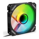 Sharkoon SHARK Mirror RGB PWM REVERSE Case per computer Ventilatore 12 cm Nero 1 pz