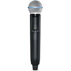 Shure GLXD2+/B58 Trasmettitore wireless portatile con capsula microfonica BETA 58A e batteria SB904 (12 ore), per sistemi di microfoni wireless dual band GLX-D+