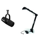 Shure MV7X Microfono + A/26 BK Asta Regolabile Broadcast con cavo 5 metri con connettori XLR