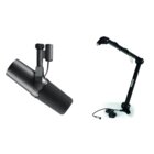 Shure SM7B Microfono Dinamico Cardioide + A/26 BK Asta Regolabile Broadcast con cavo 5 metri con connettori XLR