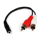 STARTECH 6in Stereo Audio Cable - 3.5mm Female to 2x RCA Male