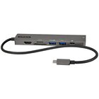 STARTECH Adattatore multiporta USB C - Da USB-C a HDMI 2.0 4K 60Hz, 100W Power Delivery Pass-through, slot SD/MicroSD, Hub USB 3.0 a 2 porte - USB Type-C Mini Dock - Cavo integrato da 30cm