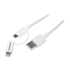 STARTECH Cavo 2 in 1 USB a Lightning o Micro USB 1m