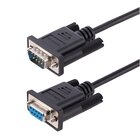 STARTECH Cavo Seriale Null Modem RS232 da 3 m - Cavo Seriale Crossover con Schermatura in Alluminio - Cavo COM Connettore DB9 da Femmina a Maschio - Compatibile con Dispositivi DTE - Nero
