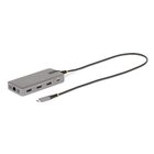 STARTECH .com Adattatore Multiporta USB-C - Docking Station USB Type-C 2x 4K30Hz + HDMI e DisplayPort 4K 60Hz, Hub USB a 3 Porte 10Gbps - Dock Station con PD 100W Pass-Through, GbE, Mini Dock per Win/ChromeOS