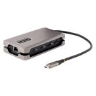 STARTECH .com Adattatore Multiporta USB-C - Docking Station USB Type-C 3.2 Gen2 10Gbps con Uscita Video HDMI 2.0b 4K 60Hz, Hub USB (2xUSB-C, 1xUSB-A), PD 100W Pass-Through - Mini Dock da Viaggio con Cavo da 30 cm