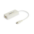 STARTECH Adattatore USB-C Ethernet con porta USB 3.0 aggiuntiva Bianco