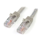 STARTECH Cavo di rete CAT 5e - Cavo Patch Ethernet RJ45 UTP Grigio da 3m antigroviglio
