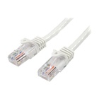 STARTECH Cavo di Rete da 5m Bianco Cat5e Ethernet RJ45 Antigroviglio