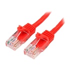 STARTECH Cavo di Rete da 5m Rosso Cat5e Ethernet RJ45 Antigroviglio