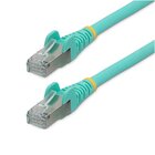 STARTECH .com Cavo Ethernet CAT 6a - 1,5m - Acqua - Cavo di rete LAN Low Smoke Zero Halogen (LSZH) - 10GbE 500MHz 100W PoE++ - Filo/Cavo patch schermato S/FTP con spinotto RJ45 antigroviglio e rilievi di trazione