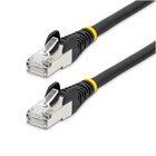 STARTECH .com Cavo Ethernet CAT 6a - 1m - Nero - Cavo di rete LAN Low Smoke Zero Halogen (LSZH) - 10GbE 500MHz 100W PoE++ - Filo/Cavo patch schermato S/FTP con spinotto RJ45 antigroviglio e rilievi di trazione