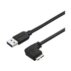 STARTECH Cavo USB 3.0 Tipo A a Micro B slim - Connettore USB3.0 A a Micro B slim ad angolo destro Gen 1 (5 Gbps) - 1m