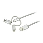 STARTECH Cavo USB-C Multi Carica - Lightning USB, Micro-B - Intrecciato - 1m
