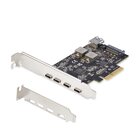 STARTECH .com Scheda di Espansione PCIe USB a 5 porte, USB 3.2 10Gbps, scheda PCI Express con 4 porte USB-C, 1 porta interna USB-A, scheda controller PCIe USB, Windows/macOS/Linux
