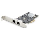 STARTECH .com Scheda di rete 2.5 Gigabit a 2 porte - Scheda Ethernet PCIe da 2,5 Gbps NBASE-T, Intel I225-V, Scheda di rete per PC, NIC Multi-Gigabit, Scheda LAN per server PCI Express, Interfaccia Ethernet