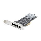 STARTECH .com Scheda di rete 2.5 Gigabit a 4 porte - Scheda Ethernet PCIe da 2,5 Gbps NBASE-T, Intel I225-V, Scheda di rete per PC, NIC Multi-Gigabit, Scheda LAN per server PCI Express, Interfaccia Ethernet