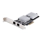 STARTECH .com Scheda di Rete PCIe 10GbE a 2 Porte - Scheda di Espansione Ethernet Gigabit per PC/Server, Adattatore di Rete PCI Express Six-Speed con Jumbo Frame, Scheda di Interfaccia LAN/NIC 10GBASE-T e NBASE-T