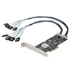 STARTECH .com Scheda SATA PCI Express a 8 porte - Adattatore/convertitore PCI Express GEN 2 per SSD/HDD SATA 3 con 4 Controller Host - Scheda di Espansione SATA PCIe x 4 Gen 2 a SATA III 6 Gbps