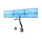 STARTECH .com Supporto per 3 monitor da 27" a barra trasversale, VESA 75x75/100x100, regolazioni senza attrezzi, morsetto a C/occhiello, braccio a molla