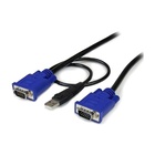 STARTECH Sottile KVM USB 2 in 1 1 m c.a.