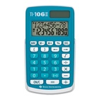 Texas Instruments TI-106 II Calcolatrice di base Turchese, Bianco