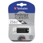 Verbatim PinStripe 256GB USB 3.0 Tipo-A Nero