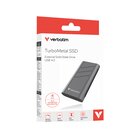Verbatim TurboMetal SSD USB4 4TB USB tipo-C USB4 Gen 2x2 Argento