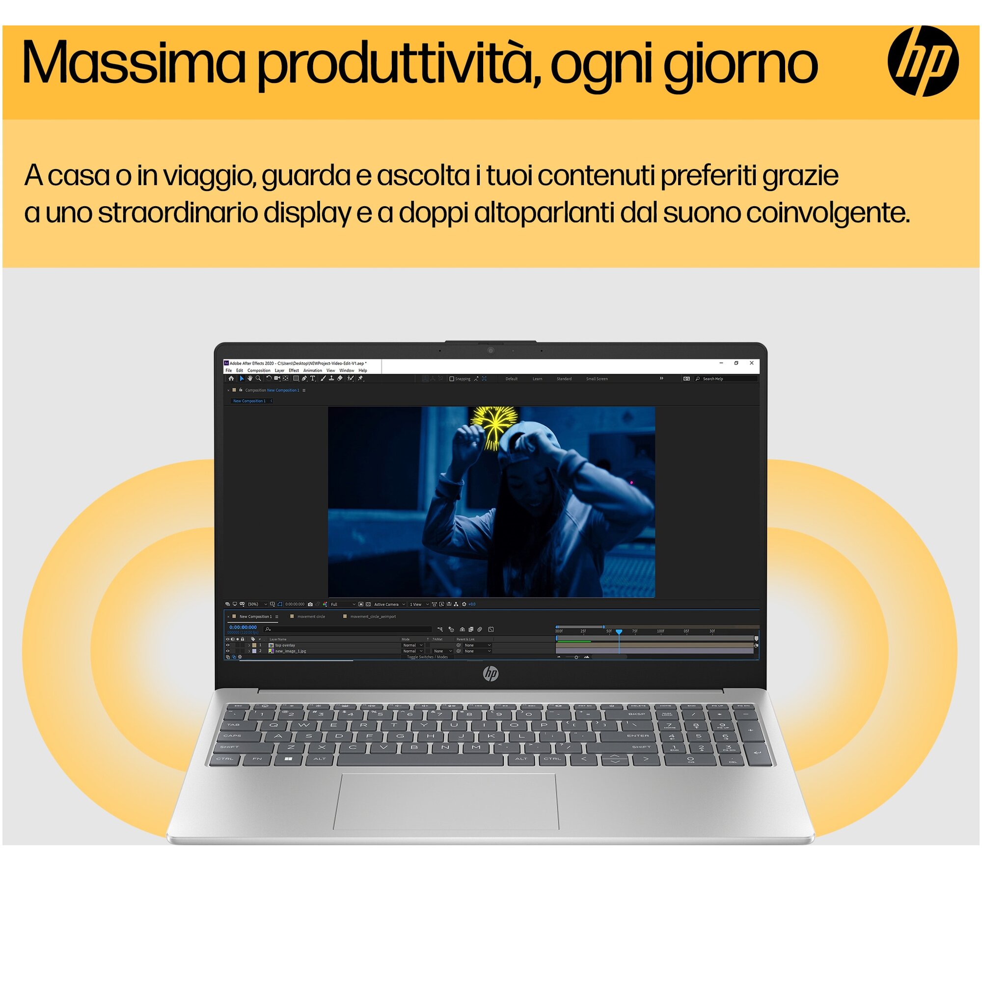 HP 255 G10 AMD Ryzen™ 3 7320U Computer portatile 39,6 cm (15.6) Full