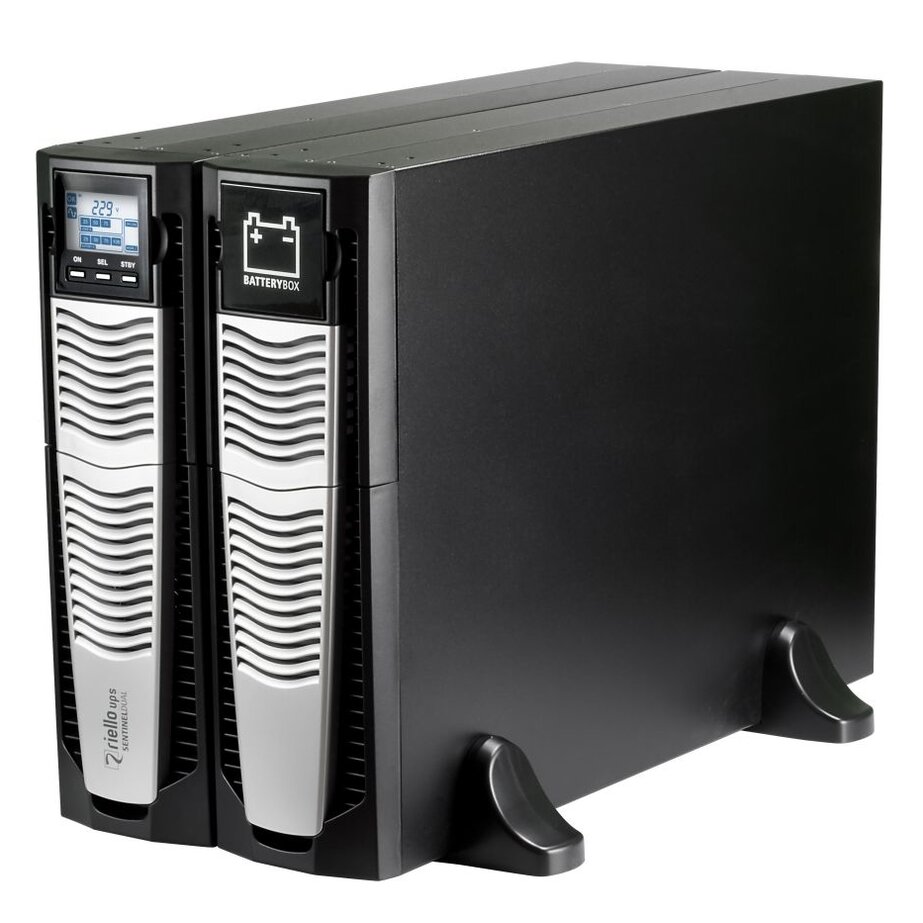 Atlantis UPS Online Doppia Conversione 3000VA/2700W + 1000VA/900W - Server Tower Con Display LCD, USB, RS232, Batterie 9Ah - 2