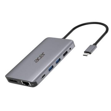 Acer HP.DSCAB.009 Replicatore di porte e Docking station per notebook Cablato USB 3.2 Gen 1 (3.1 Gen 1) Type-C Argento