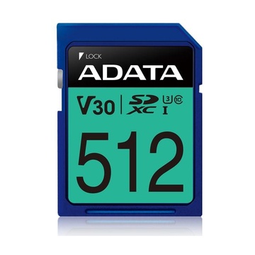Adata 512GB Premier Pro SDXC UHS-I U3 Classe 10 V30