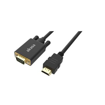 Akasa AK-CBHD26-20BK cavo e adattatore video 2 m HDMI tipo A (Standard) VGA (D-Sub) Nero