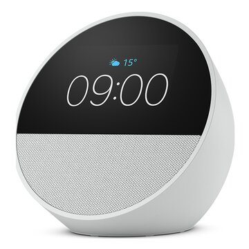 Nuovo echo spot (modello 2024) | sveglia intelligente con suono di qualità e alexa | bianco