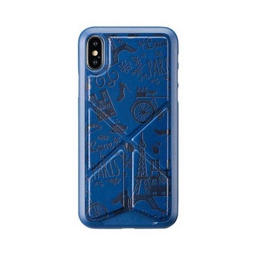 AMOBII Cover per iPhone X e XS PARIGI Blu