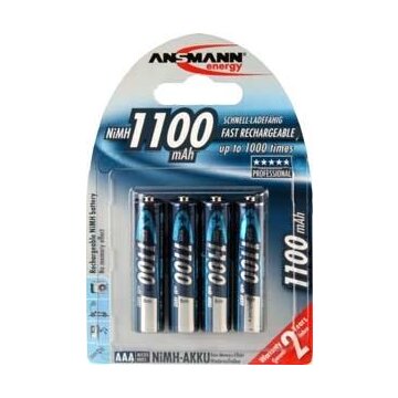 Ansmann 1x4 Batteria NiMH Micro 1100 mAh