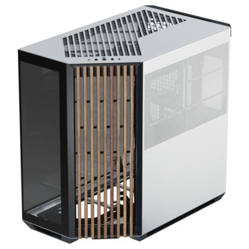 V1 pc midi-tower atx vetro temperato legno / nero / bianco