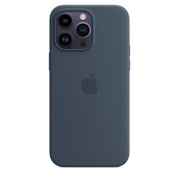 Apple Custodia MagSafe in silicone per iPhone 14 Pro Max Blu tempesta